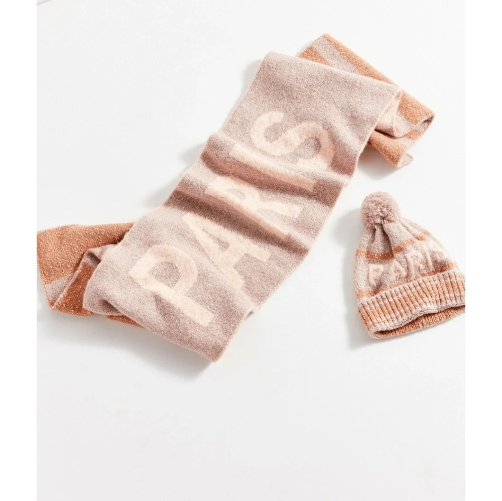 Oversized Paris Knit Blanket Scarf